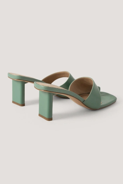 Shop Na-kd Toe Strap Mules - Green In Pastel Green