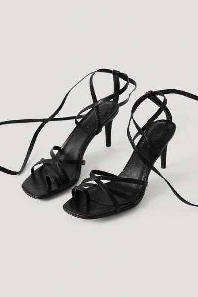 Shop Na-kd Ankle Strap Stiletto Heels - Black