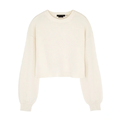 Shop Alice And Olivia Ansley Off-white Cashmere Jumper In Off White