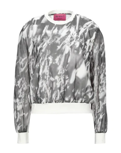 Shop Patrizia Pepe Woman Sweatshirt Lead Size 2 Polyester, Elastane, Viscose, Polyamide In Grey