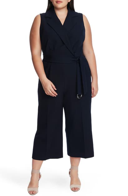 vince camuto belted crop jumpsuit