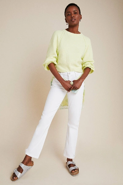Shop Agolde Toni High-rise Slim Straight Jeans In White