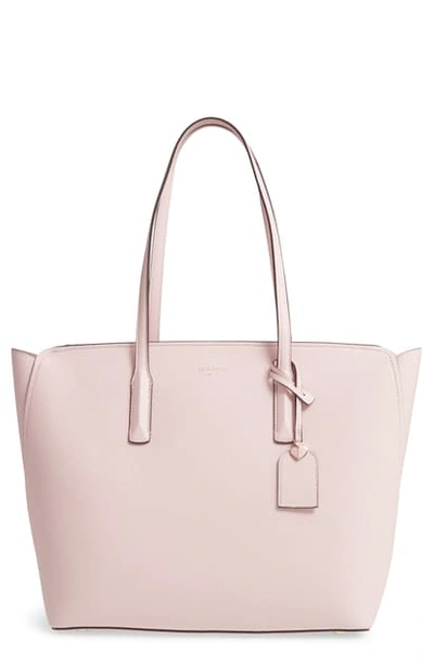 Shop Kate Spade Large Margaux Leather Tote In Tutu Pink