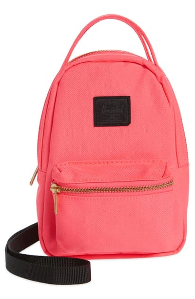 Shop Herschel Supply Co Nova Crossbody Backpack In Neon Pink/ Black