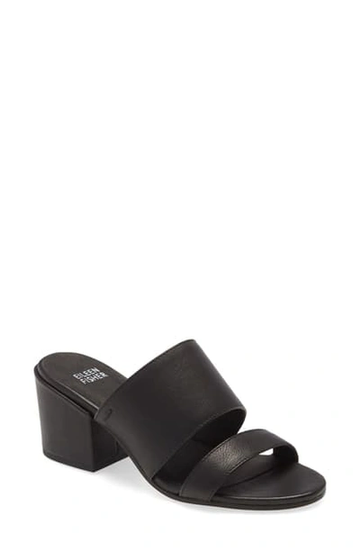 Shop Eileen Fisher Rome Sandal In Black Leather