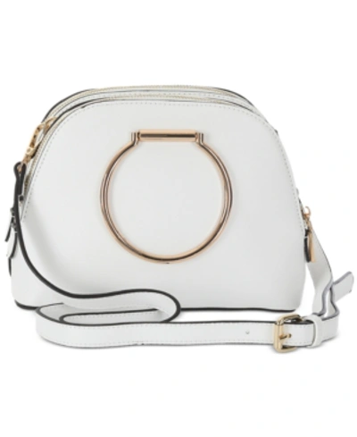 Shop Sondra Roberts Small Ring Satchel In White/gold