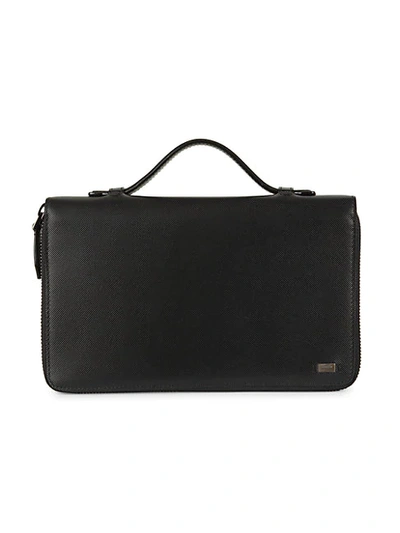 Shop Bally Melters Leather Travel Wallet In Black