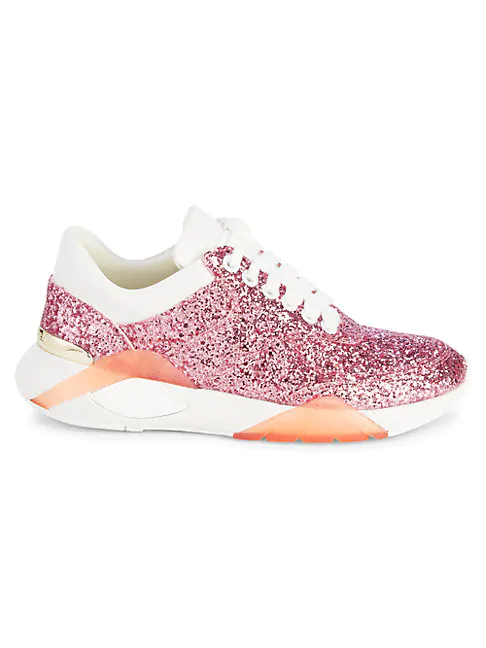 pink glitter tennis shoes