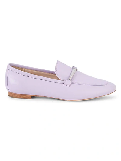 Shop Kate Spade Lana Leather Flat Mules In Lilac