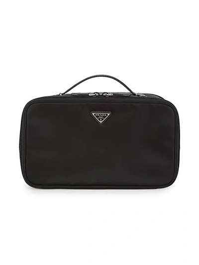 Shop Prada Nylon Cosmetic Case In Black