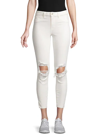 Shop L Agence Margot High Rise Destroy Skinny Jeans In Vintage White