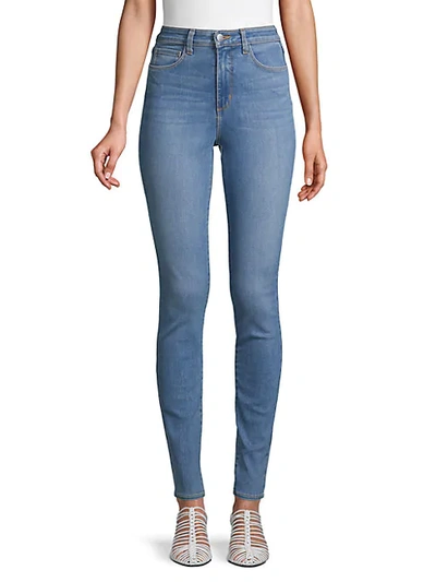 Shop L Agence Marguerite High-rise Skinny Jeans In Seafoam
