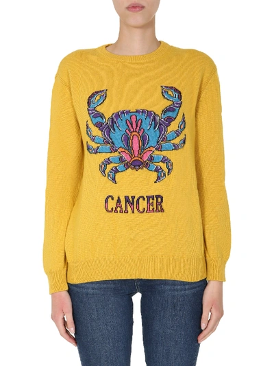 Shop Alberta Ferretti Love Me Starlight Sweater In Giallo