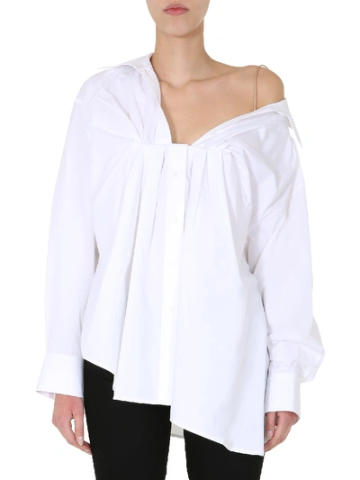 Shop Alexander Wang Draped Shirt In Bianco