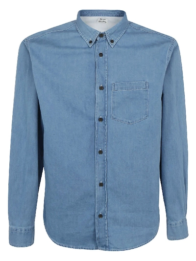 Shop Acne Studios Denim Shirt In Light Blue