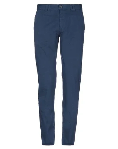 Shop Barbour Man Pants Midnight Blue Size 40 Cotton, Lycra