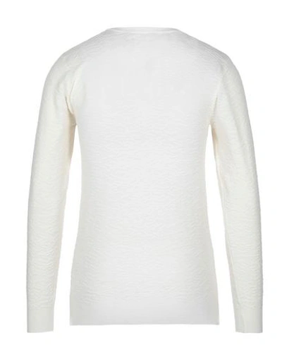 Shop Gazzarrini Man Sweater Ivory Size S Cotton