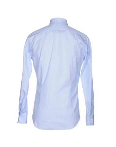 Shop Alessandro Gherardi Striped Shirt In Sky Blue