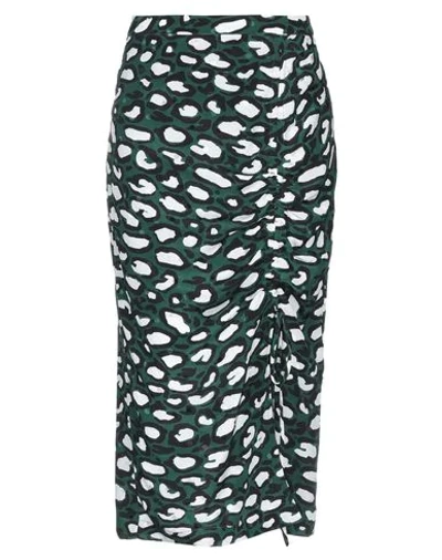Shop Essentiel Antwerp Woman Midi Skirt Green Size 2 Silk