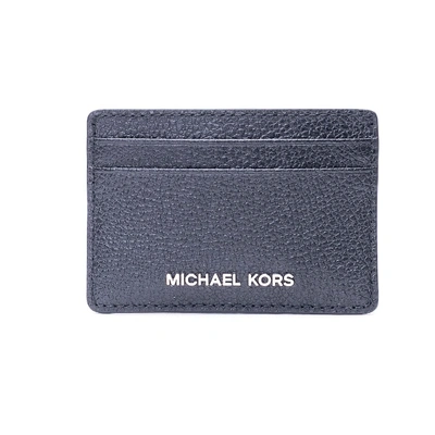 Shop Michael Michael Kors Michael Kors Jet Set Leather Card Holder In Black