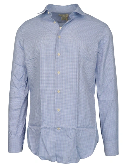 Shop Etro Slim Lyocell Shirt In Light Blue