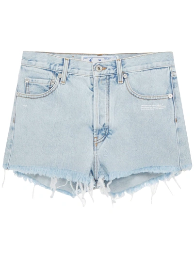 Shop Off-white Shorts In Light Blue