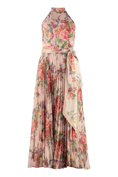 Shop Zimmermann Sunray Dress With Floral Print In Pink