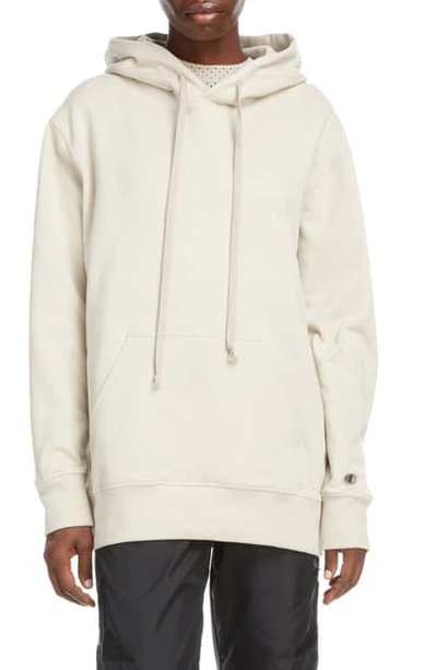 Shop Rick Owens X Champion Pentagram Embroidered Reverse Weave Hoodie In Pearl 08