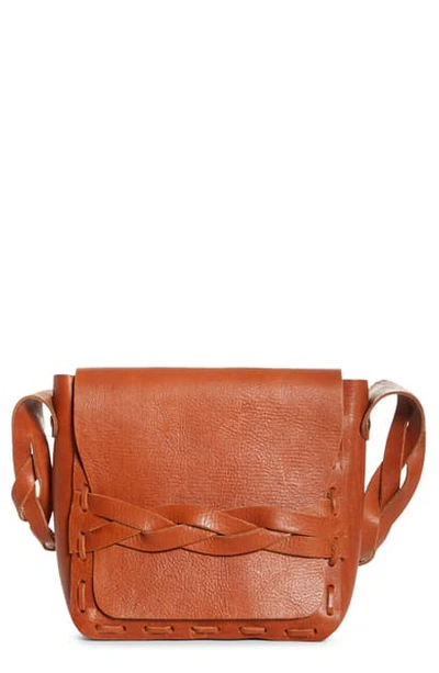 Shop Anna Sui Lilou Leather Shoulder Bag In Cognac Leather