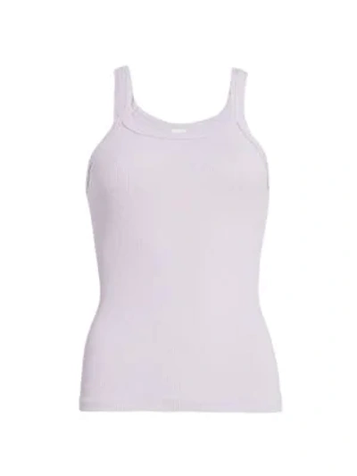 Shop Re/done Women's Ribbed Racerback Tank In Lilac