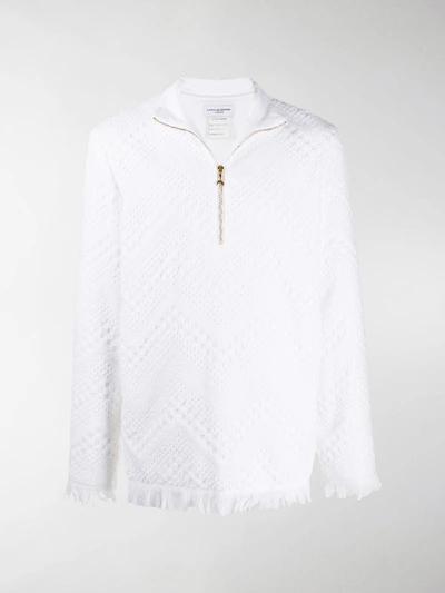 Shop Marine Serre Embroidered Sport Jacket In White