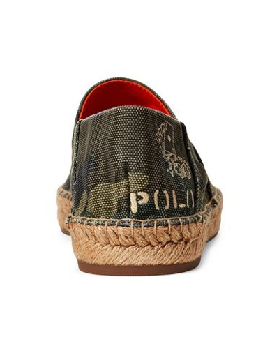 Shop Polo Ralph Lauren Espadrilles In Military Green