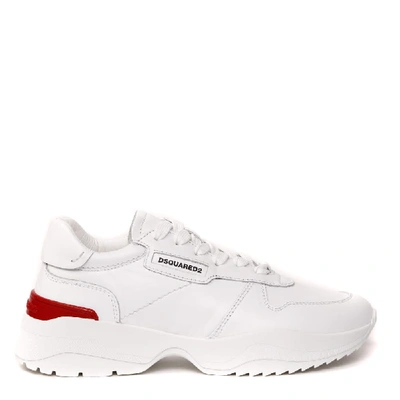 Shop Dsquared2 White Leather Sneaker