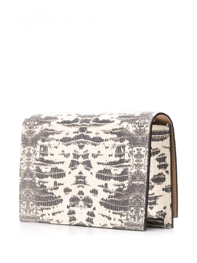 Shop Alexander Mcqueen Skull Leather Mini Bag In Grey