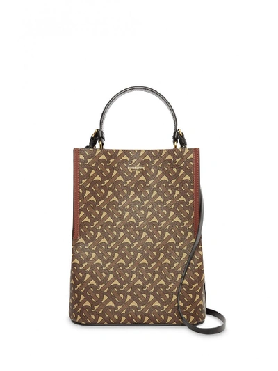 Shop Burberry Peggy Small Bucket Bag In Brown