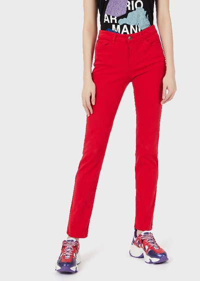 Shop Emporio Armani Skinny Jeans - Item 42796038 In Red