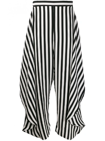 Shop Stella Mccartney Strilep Silk Trousers In Black