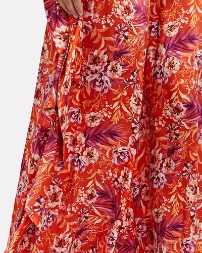 Shop Amur Geneva Silk Floral Wide-leg Pants In Multi