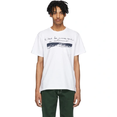 Shop Engineered Garments White Young Old T-shirt In Np006