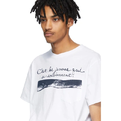 Shop Engineered Garments White Young Old T-shirt In Np006