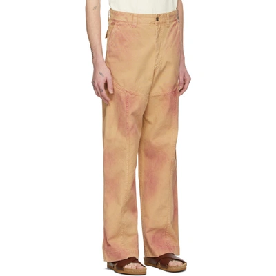 Shop Jacquemus Beige And Red Le Pantalon Terraio Trousers In Orange