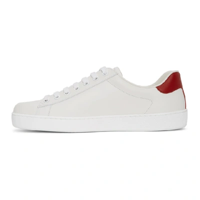 Shop Gucci White ' Orgasmique' New Ace Sneakers