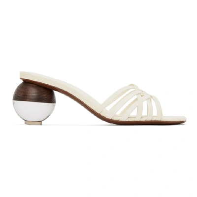 Shop Neous Off-white Calpa 55 Heeled Sandals In Cream