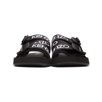 Shop Kenzo Black Papaya Mule Sandals In 99 Black