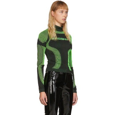 Shop Misbhv Black And Green Active Turtleneck