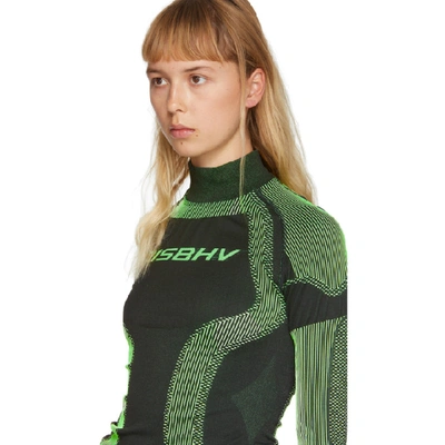 Shop Misbhv Black And Green Active Turtleneck