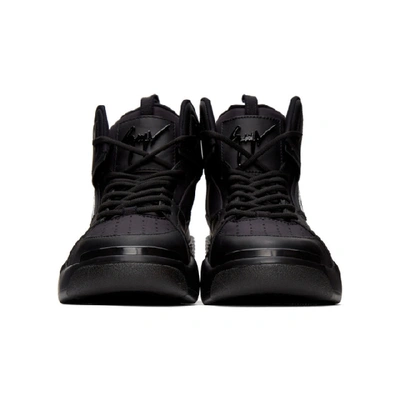 Shop Giuseppe Zanotti Black Jupiter Talon High Top Sneakers