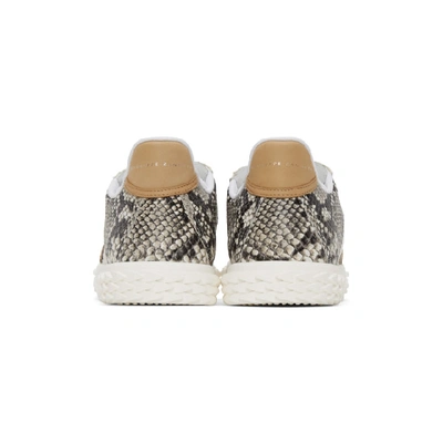 Shop Giuseppe Zanotti White Python Tarzan Blabber 2.0 Sneakers In White Anima