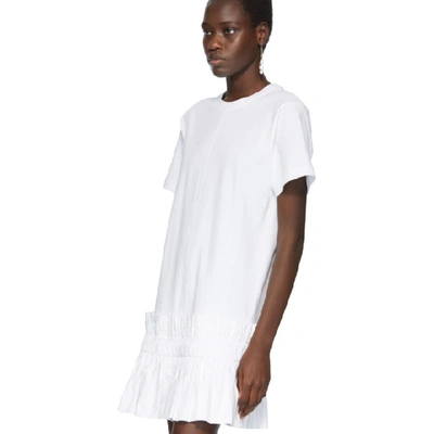 Shop See By Chloé See By Chloe White Pleated Hem T-shirt Dress In 109 White P