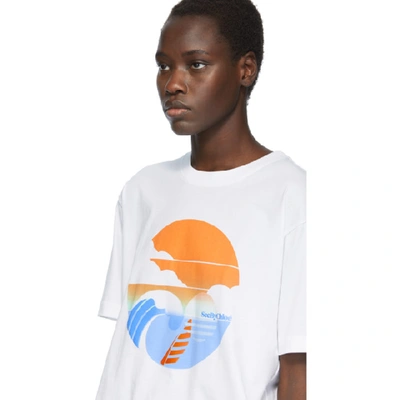 Shop See By Chloé See By Chloe White Wave Logo T-shirt In 109 White P